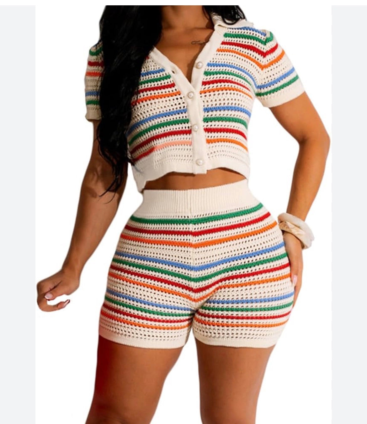 Colorful Pants Set Women sz XS (can fit a S/M)