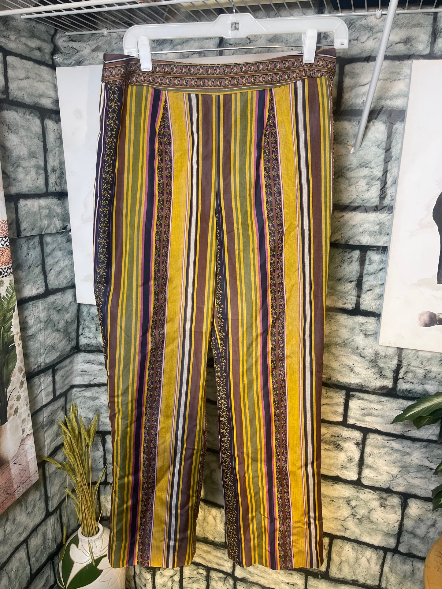 Etcetera Dark Print Casual Pants Women sz 6