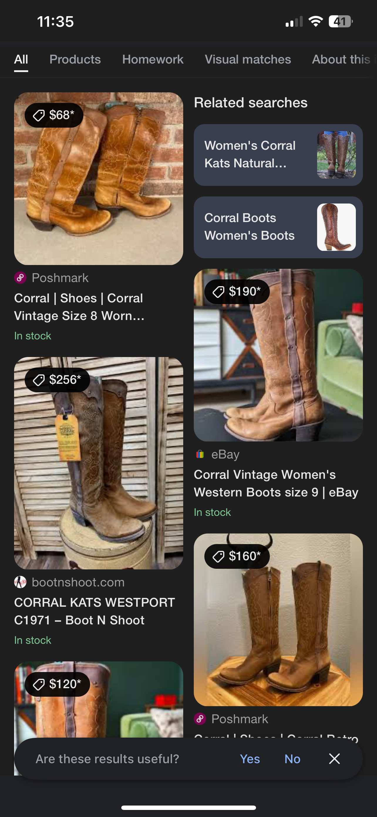 Corral Brown Cowboy Boots Women sz 6.5