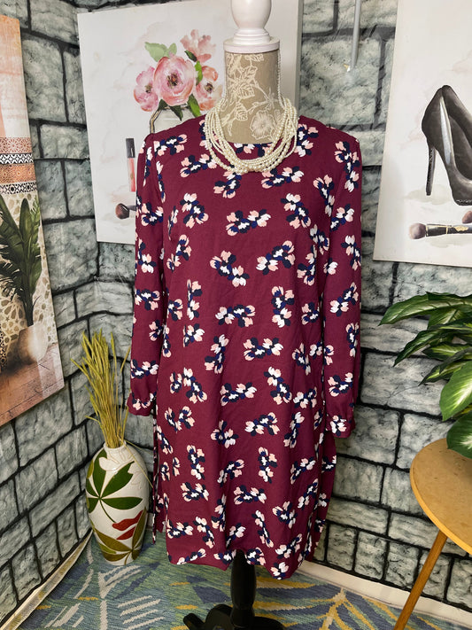 Banana Republic Burgundy Dress Women sz 8