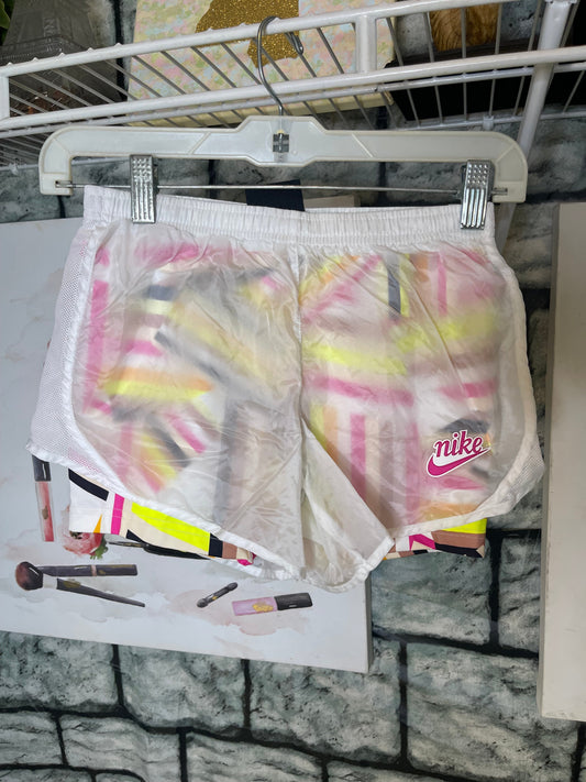 Nike Shorts White Colorful Girls sz Medium