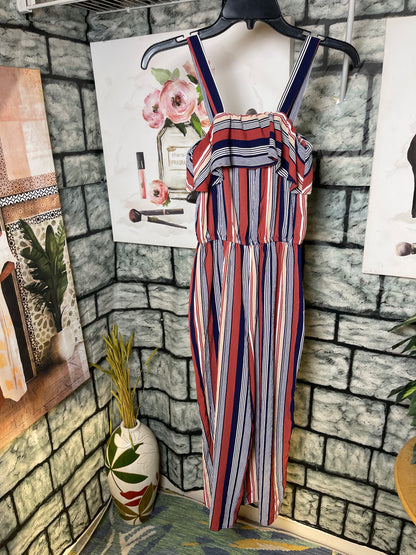 NoBo Orange Blue Jumpsuit Women sz XS