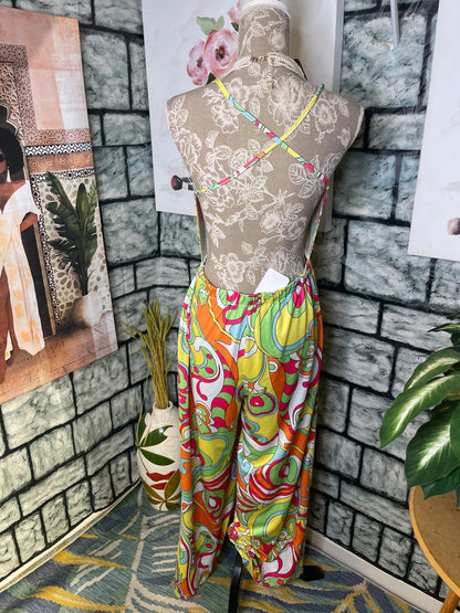 Colorful Jumpsuit Women sz Large