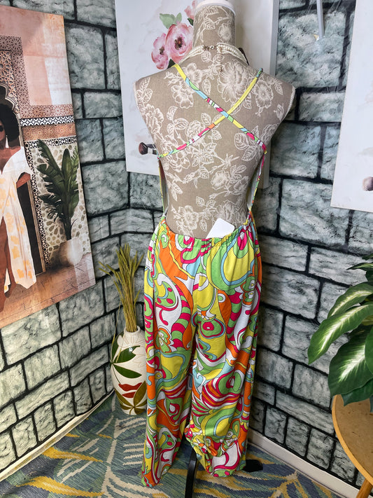 Colorful Jumpsuit Women sz Large