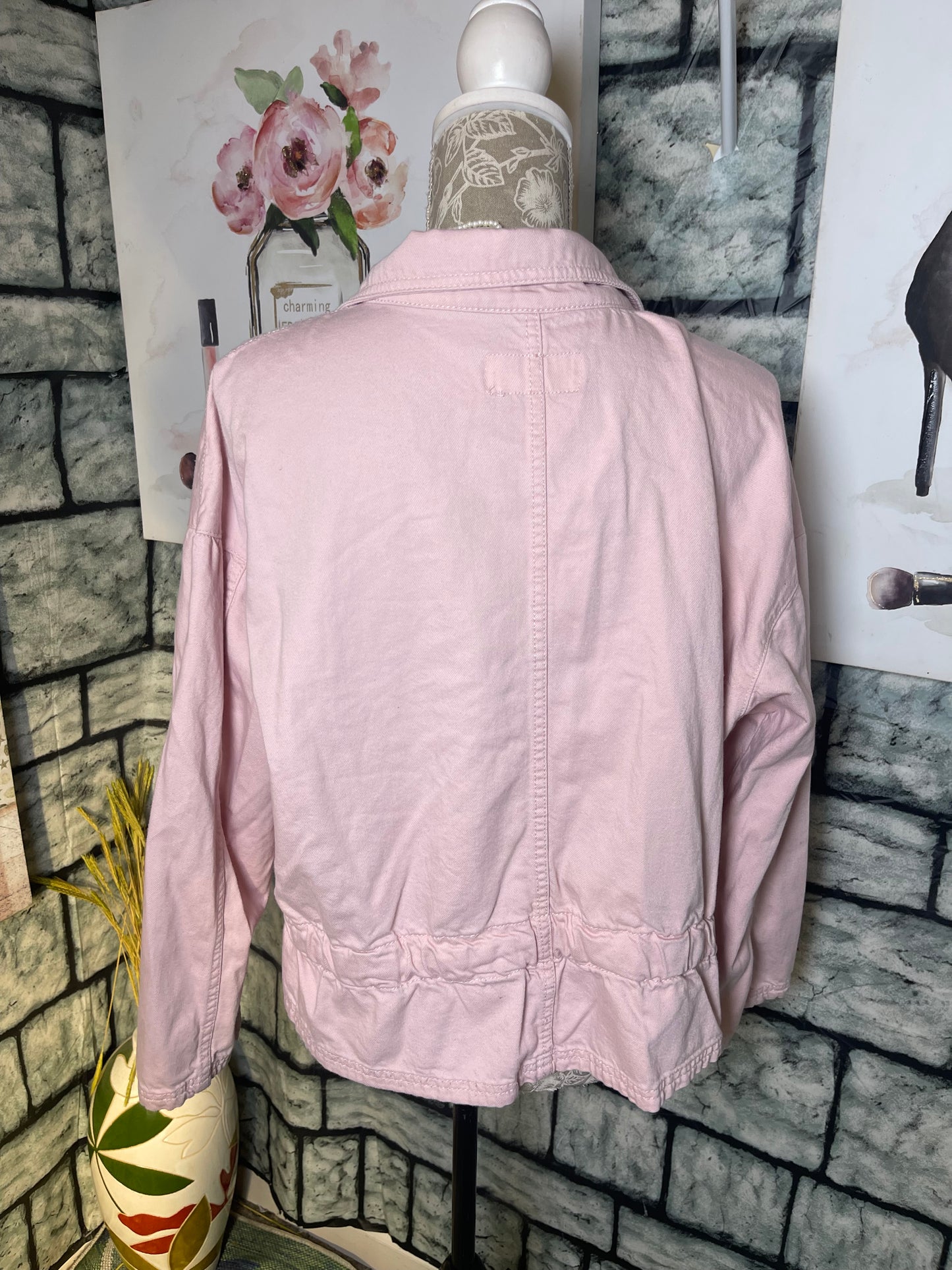 Time & Tru Pink Jacket Women sz Large