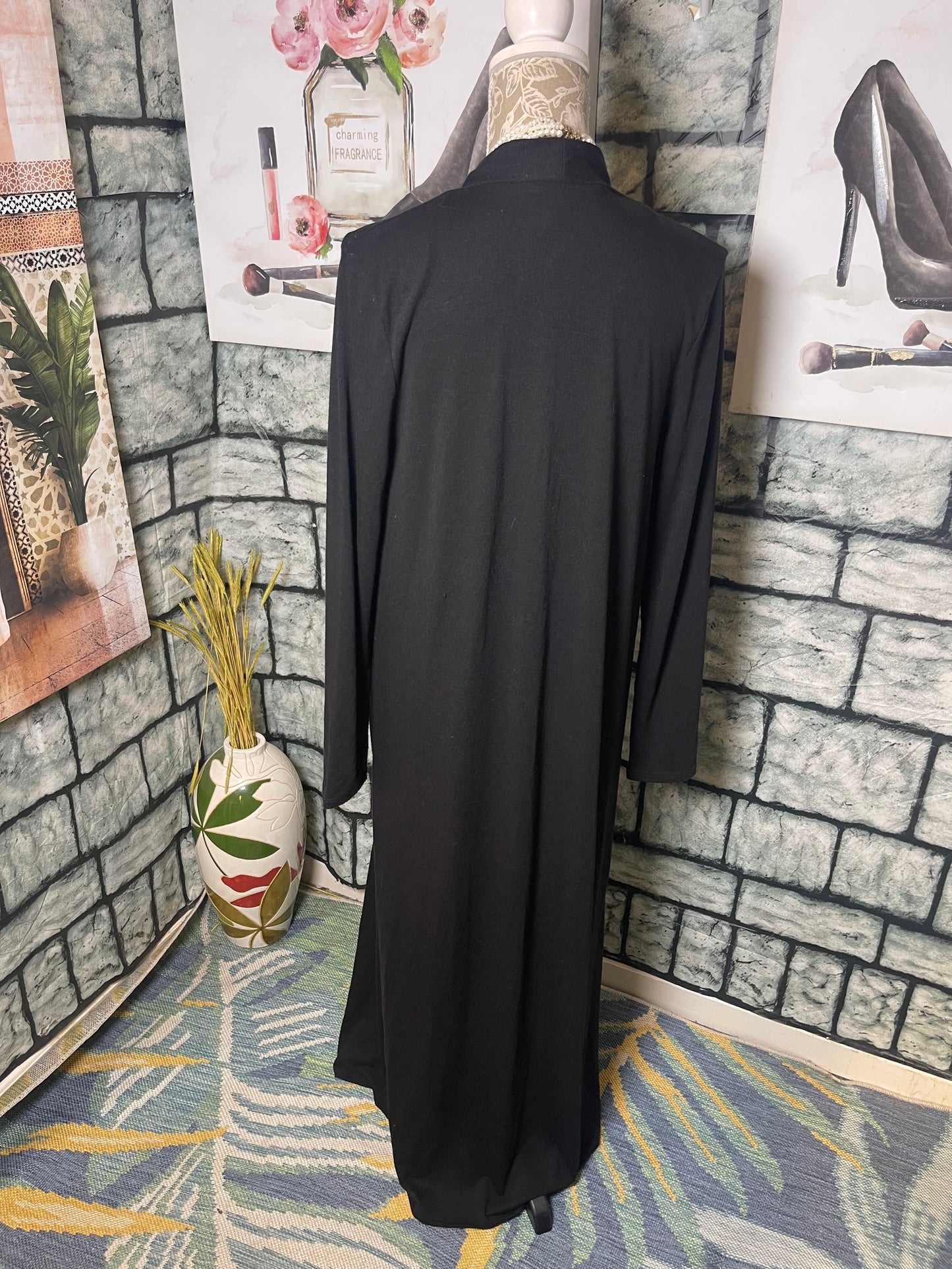 Zenana Black Cover Duster Women sz Small