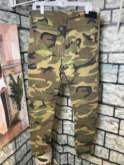 Green Camo Denim Jeans Men sz 36