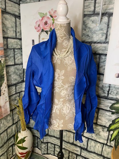 Veeca Blue Cover Blouse Women sz Small / Medium