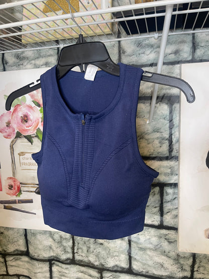 90 degree Blue Sports Bra Women sz Small