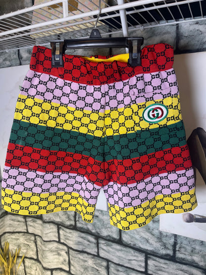 Coloful "GG" Shorts Women sz Small / Medium