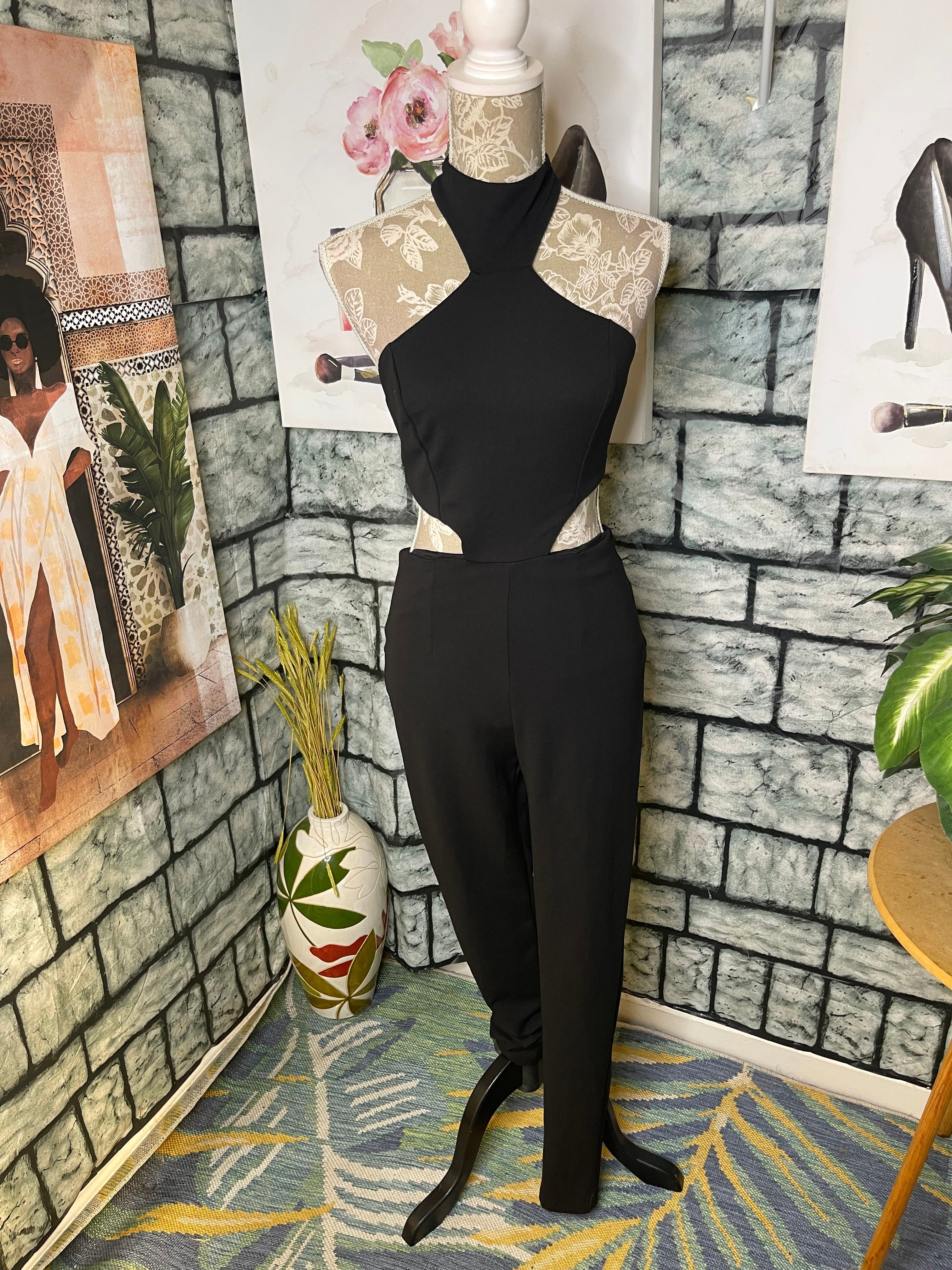 Fashion Nova Black Jumpsuit Women sz Small