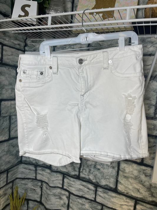 True Religion White Shorts Women sz 26