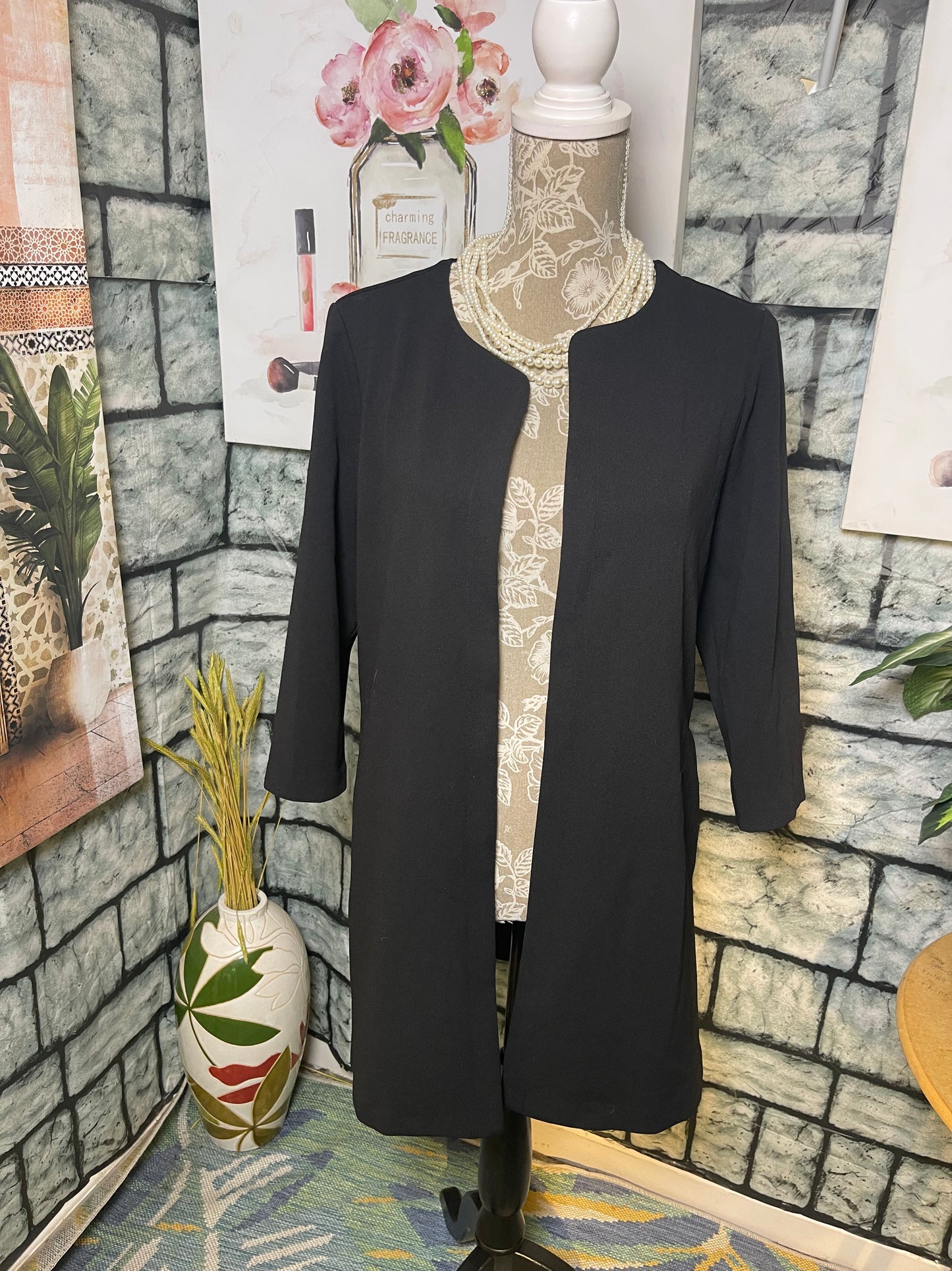 Sag Harbor Black Blazer Women sz Medium