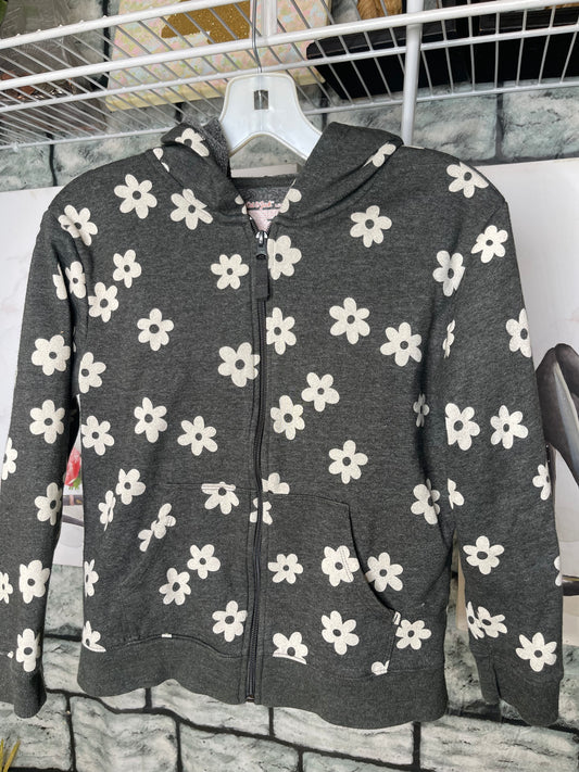 Cat & Jack Gray Floral Jacket Women sz Large 10/12