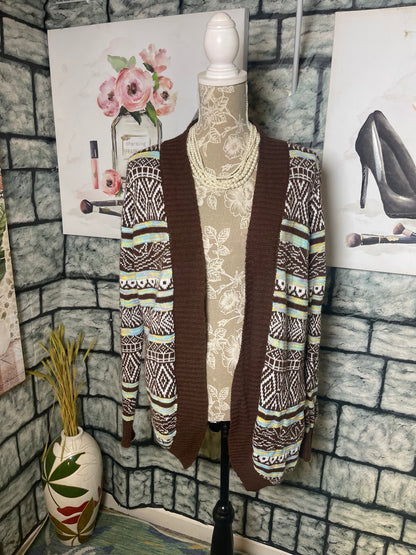 NoBo Brown Cardigan Women sz Medium