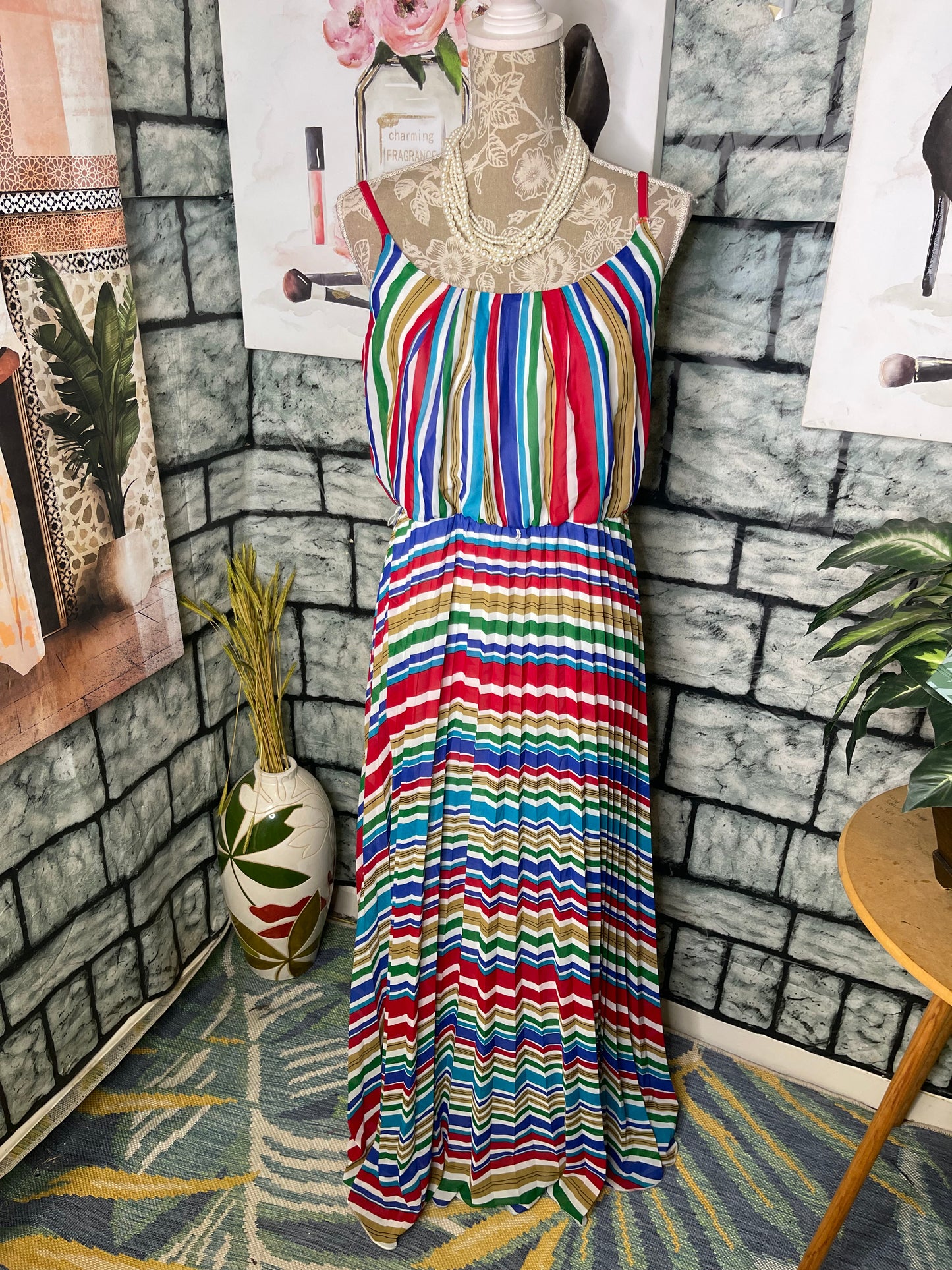 Bethany Colorful Dress Women sz 10