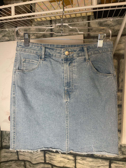 H&M Blue Denim Skirt Women sz 6
