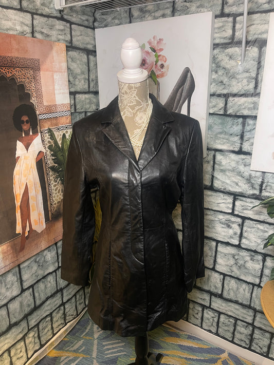 Wilson's Black Leather Jacket Women sz Medium