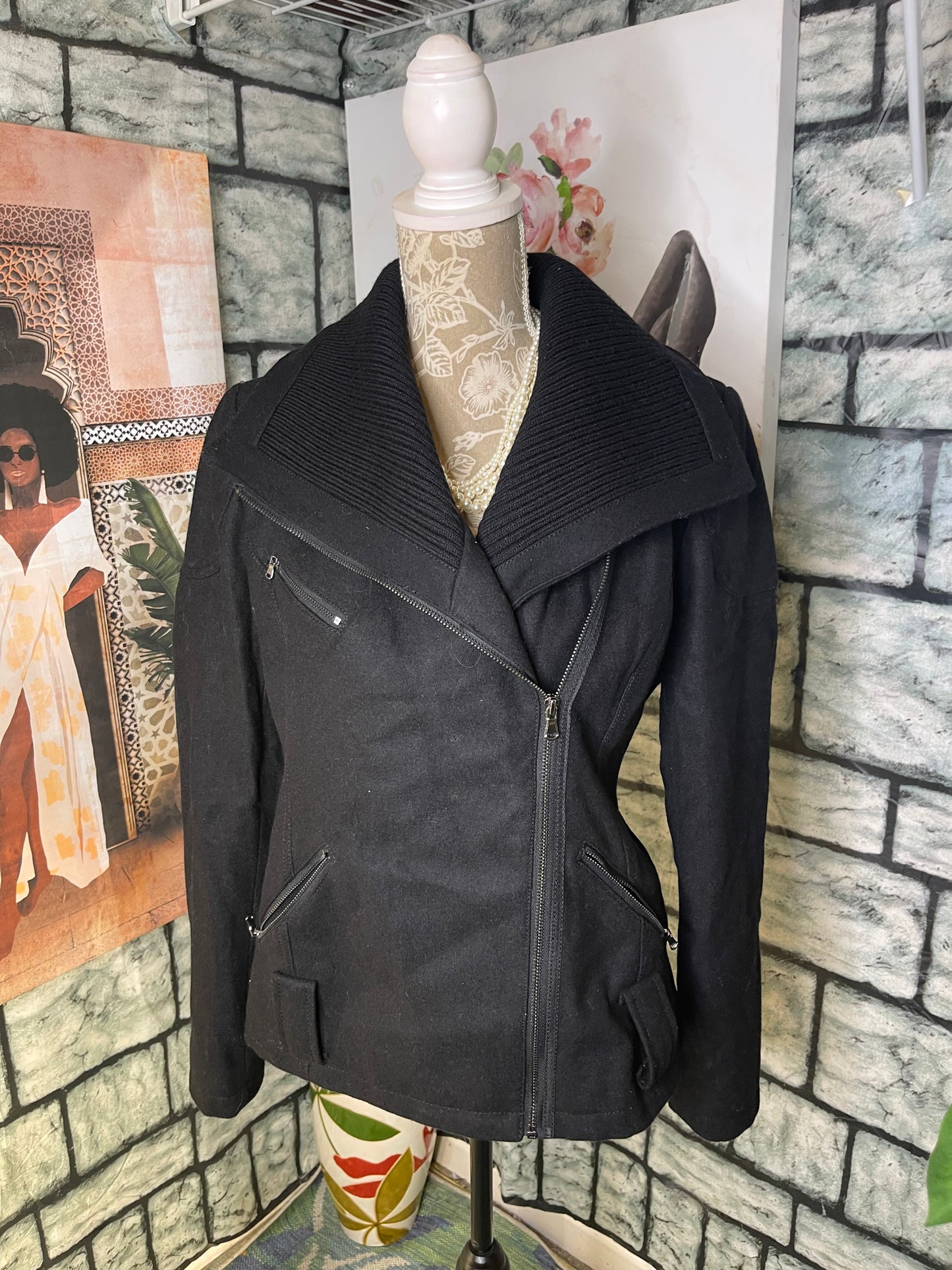 Aspostrophe Black Jacket Women sz Medium