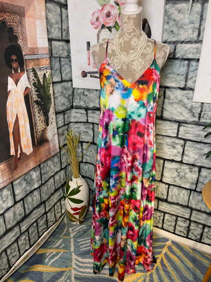 Nicole Miller Colorful Dress Women sz Small