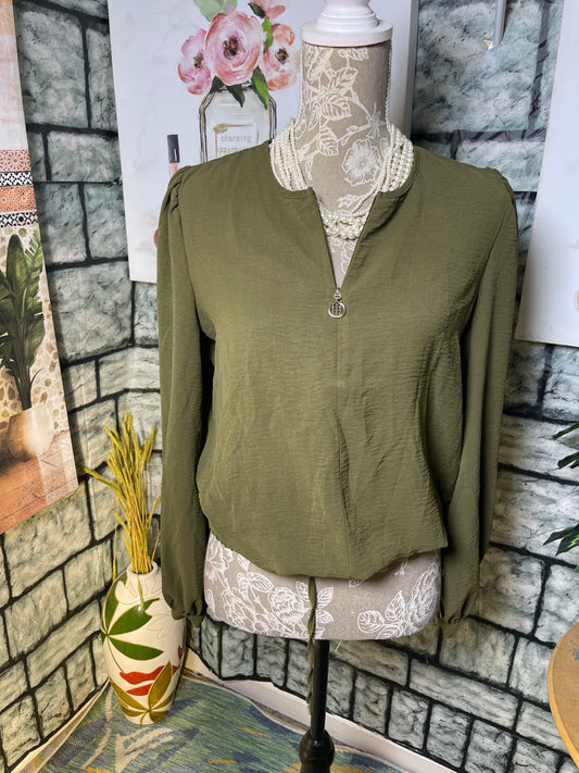 Tommy Hilfiger Green Blouse Women sz Small