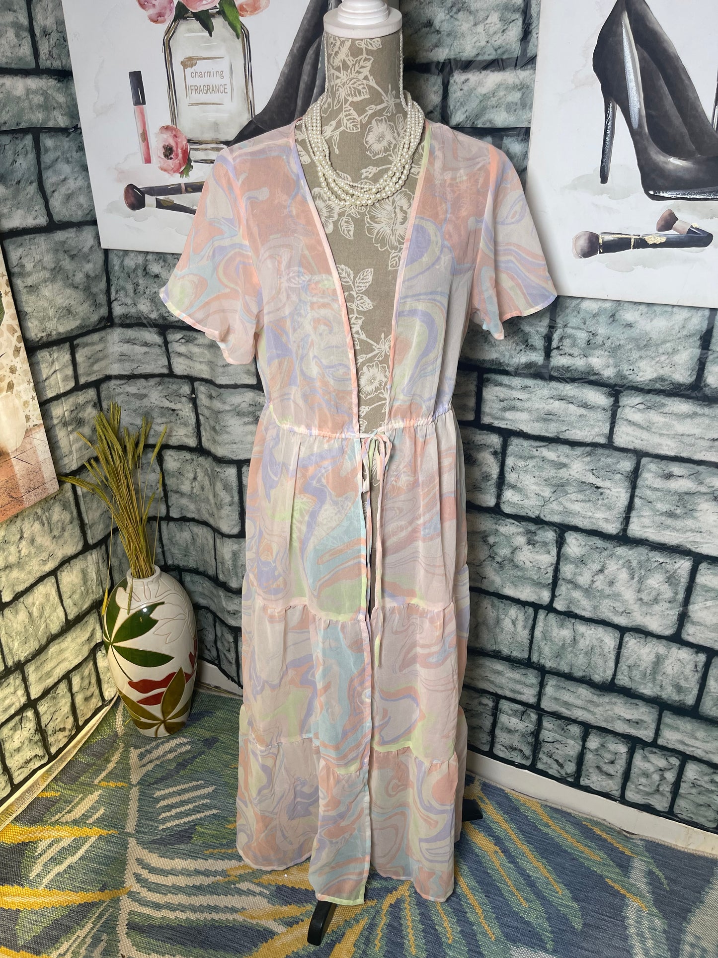 Live 4 Truth Colorful Duster Women sz Large