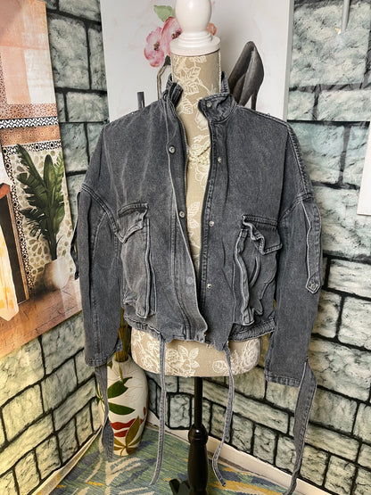 Fashion Nova Gray Jacket Women sz Small