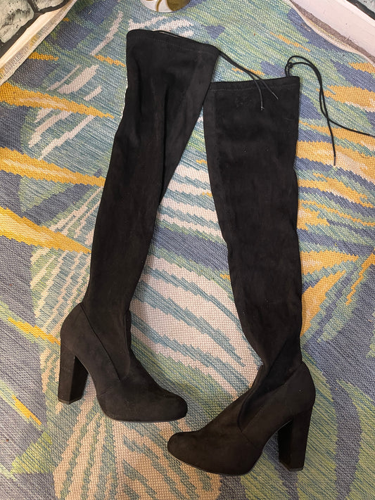 Olivia Black Tall Heels Women sz 10