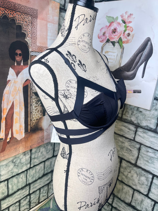 True Black Bra Women sz Large
