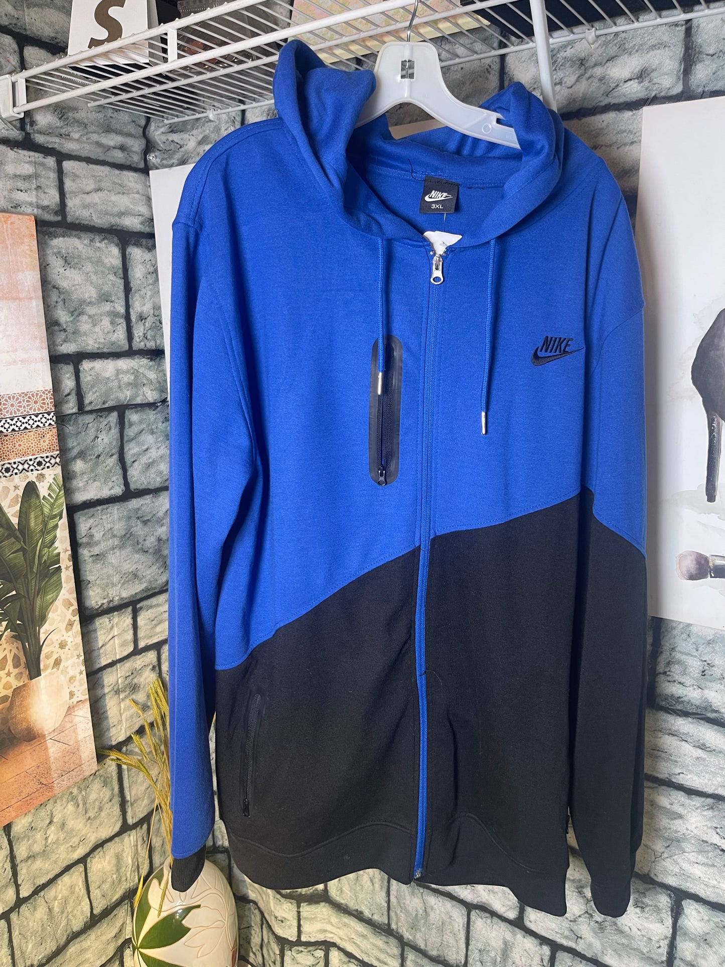 Nike Blue Black Jacket Men sz 3XL