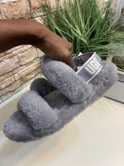 Ugg Gray Slipper Sandals Women sz 10
