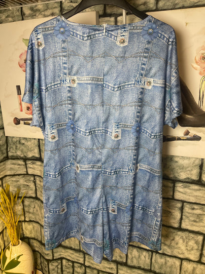 Blue Romper Women sz 0XL
