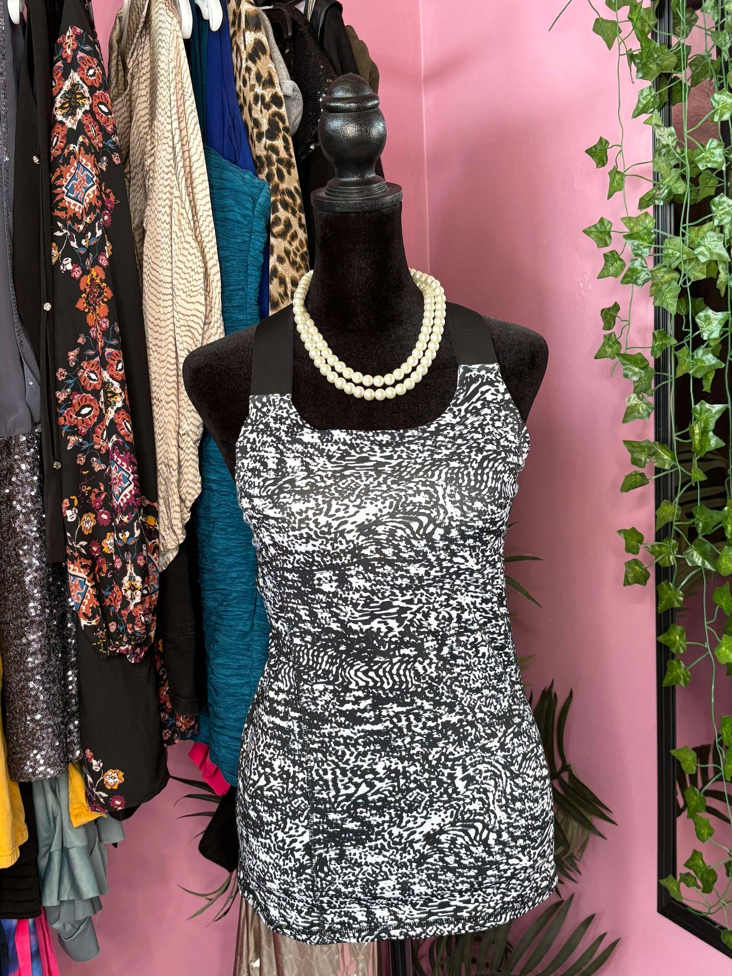 Champion Black White Activewear Top Women sz Small