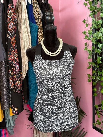 Champion Black White Activewear Top Women sz Small