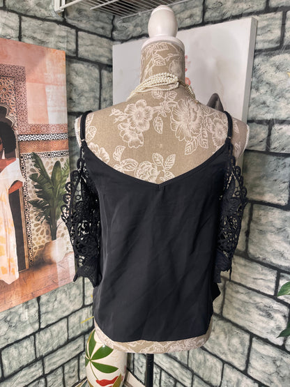 Shein Black Blouse Women sz Small