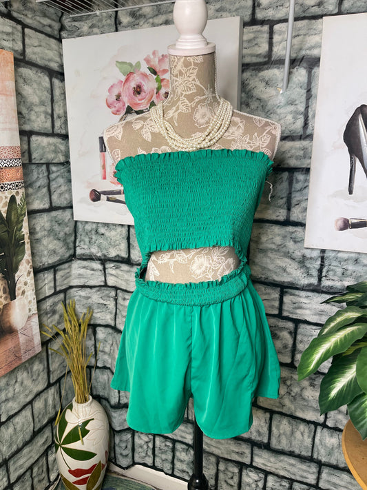 Shein Green Romper Women sz Medium