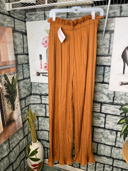 NEW Ms. Bling Brown Wide Leg Pants Women sz Medium