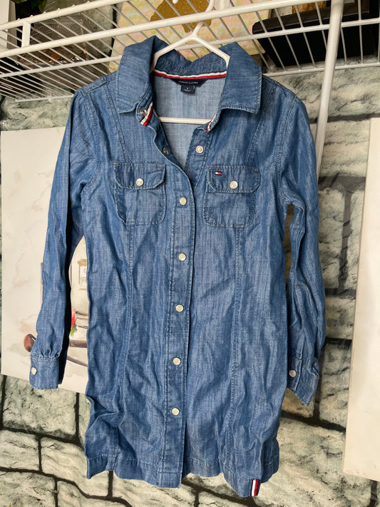 Tommy Hilfiger Dress Blue Denim Girls sz 4