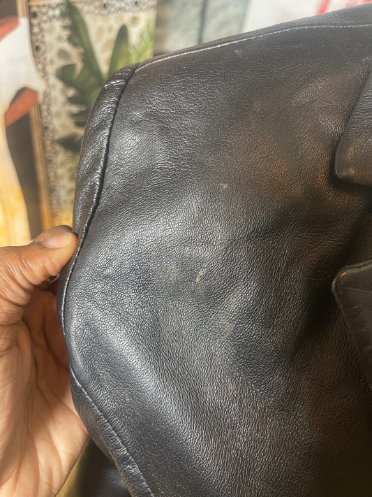 Wilson's Black Leather Jacket Women sz Medium