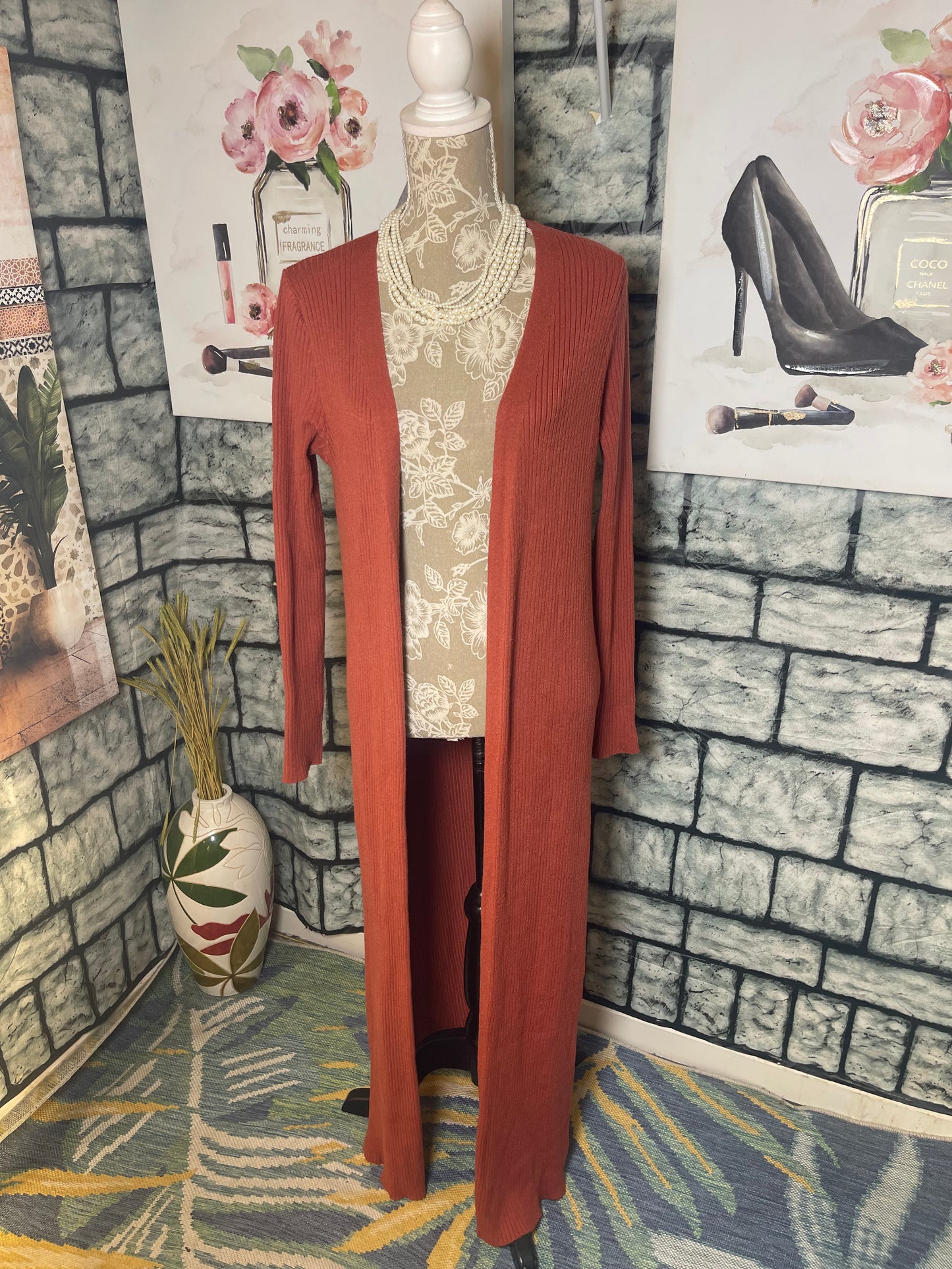 Lulus Orange Cardigan Women sz Medium
