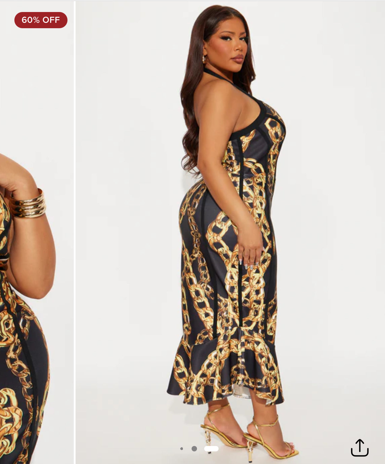 NEW Fashion Nova Black Yellow Dress Women sz 2XL