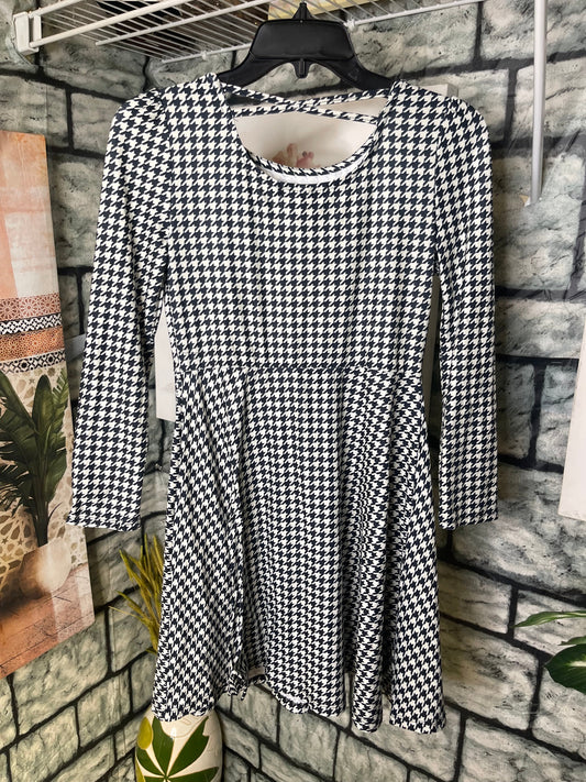Derek Heart Black White Print Dress Girls sz 14