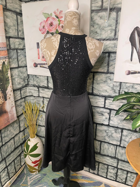 Black Sequin Dress Women sz Small