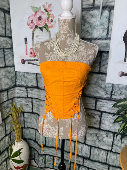 Shein Orange Top Women sz Small