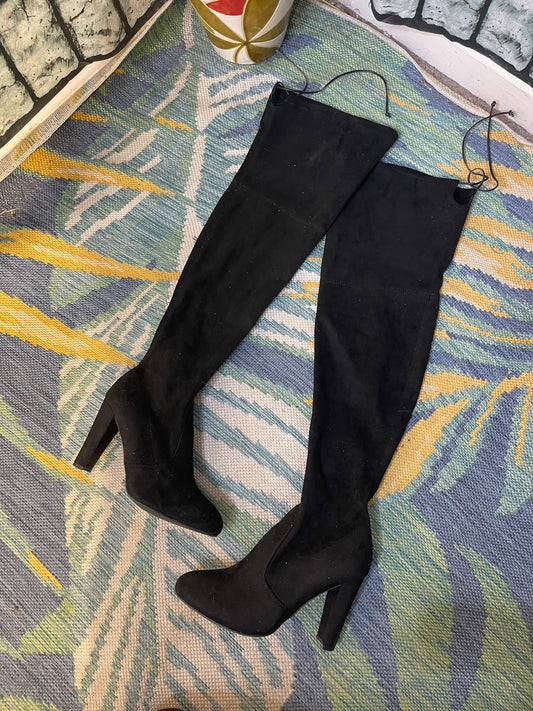 Wild Diva Black Heels Tall Women sz 8