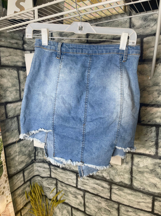 Fashion  Nova Blue Denim Skirt Women sz Medium