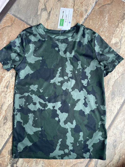Cat & Jack Green Camo Shirt Boys sz Small 6/7
