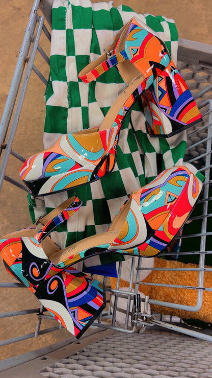 NEW SHEIN colorful heels women sz 11