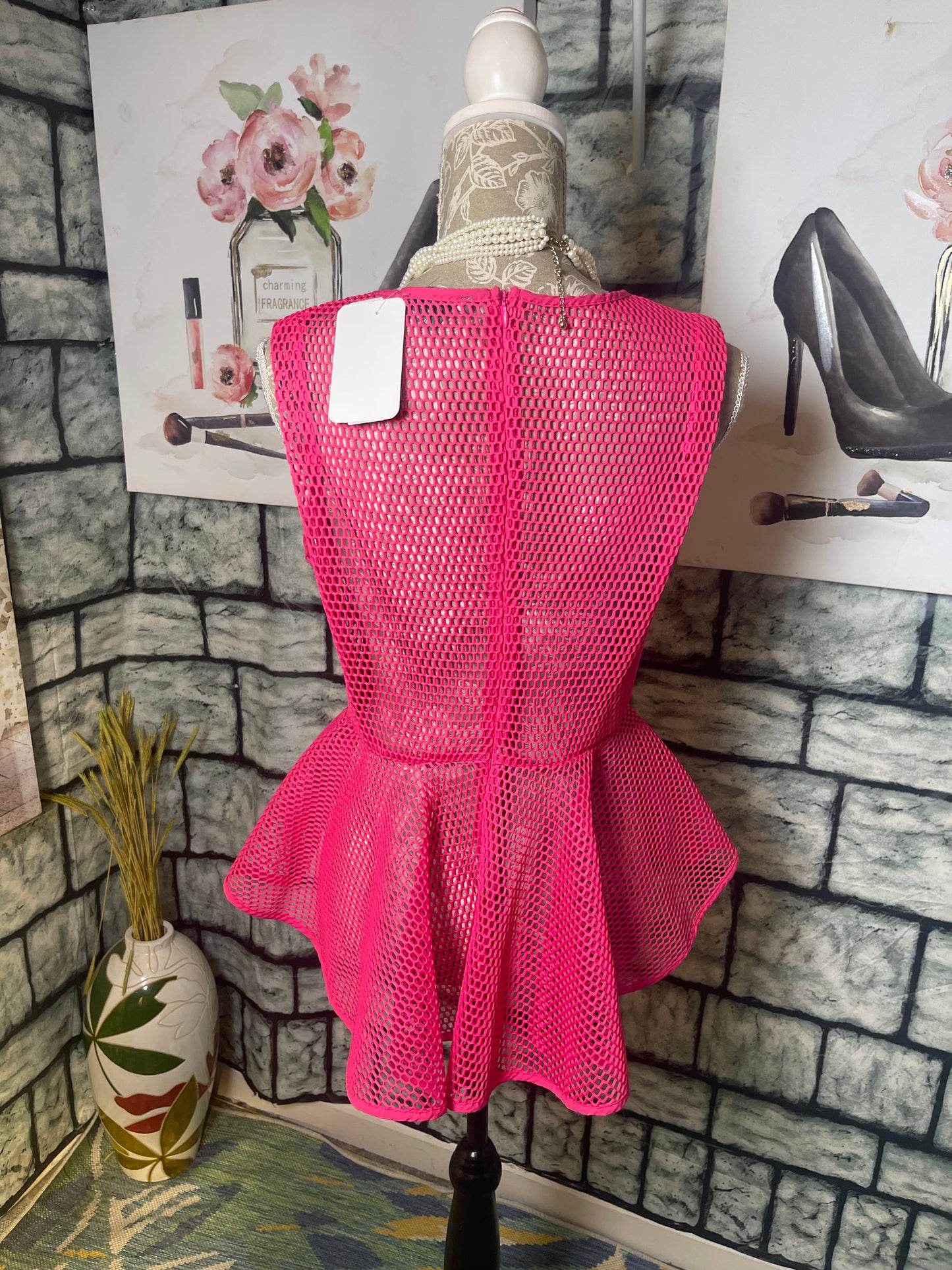 Gracia Pink Blouse Women sz Medium