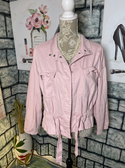 Time & Tru Pink Jacket Women sz Large